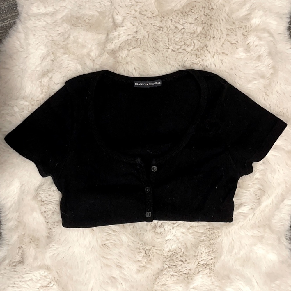 Brandy Melville Crop Button Up